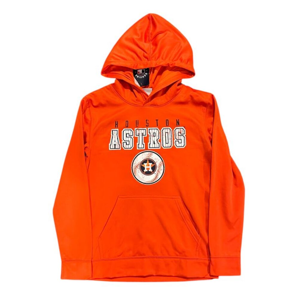 MLB Houston Astros Youth Hoodie Sweatshirt Distressed Graphics, Medium (10/12)